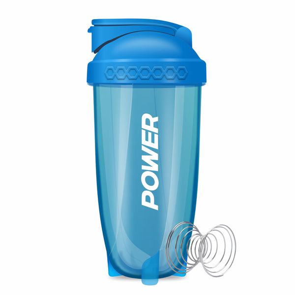 ACUNA Protein Shaker Bottle 600ml | Premium Shaker Bottles With Steel Ball For Smooth Protein Shake, Secure Lid Leakproof Protein Shaker Bottles Ideal Gym & Fitness Workout Partner (Arctic Blue)