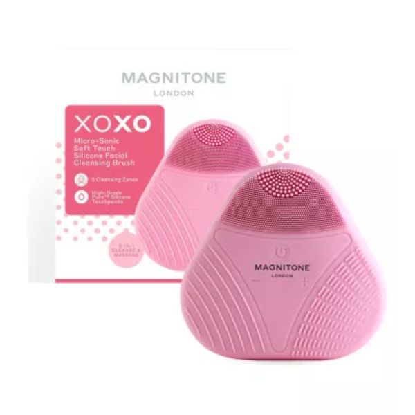 Magnitone XOXO SoftTouch Silicone Cleansing Brush Pink
