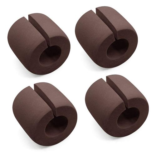 Door Stopper, Set of 4, Stop, Cushion, NBR Rubber, Child Safety, Finger Scissors Prevention, Anti-Slip, Door, Sliding Door, Drawer, Eco-Friendly, Coffee