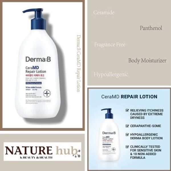 DERMA:B CeraMD Repair Lotion 13.52 fl. oz. / 400ml