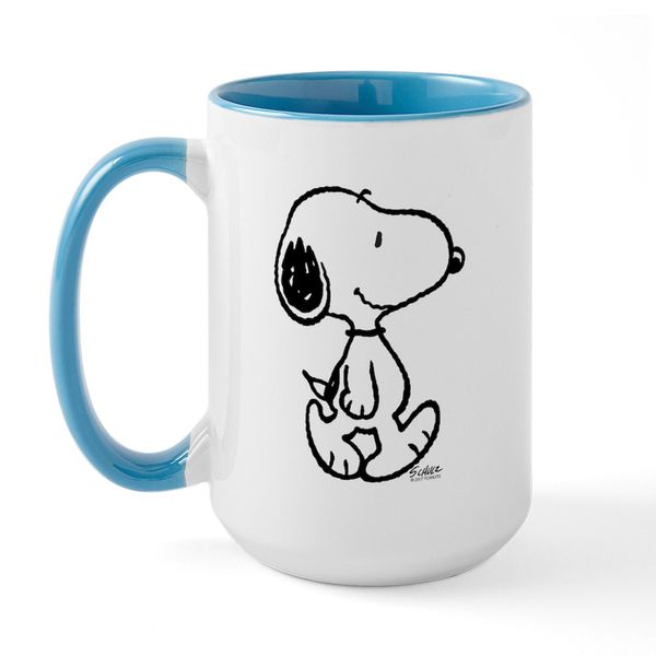 CafePress Peanuts Snoopy Mugs 15 oz (444 ml) Ceramic Coffee Mug