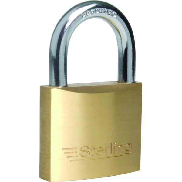 Sterling BPL042 Standard Shackle Padlock, Brass, 40mm