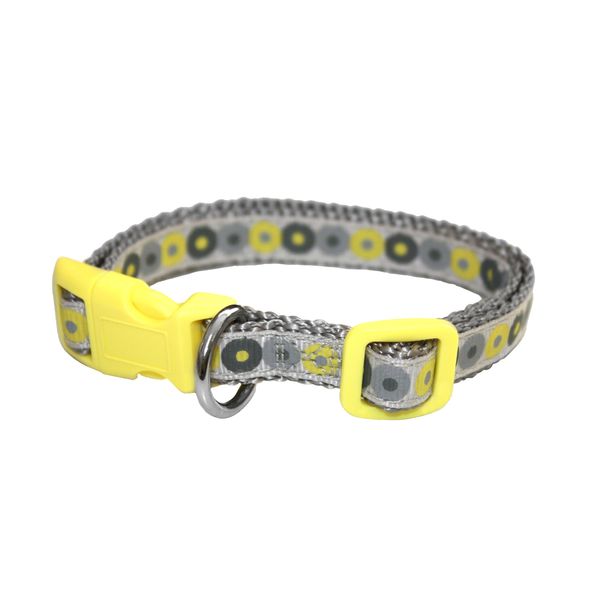 Little Rascal's Puppy Collar & Lead Set in Yellow Weatherproof Adjustable Easy Fit Durable Lightweight Secure Buckle Comfortable Sturdy Dog Pet Leash