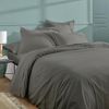 Duquennoy & Lepers - Fitted Bed Sheets Double - Percale 80 Thread Count - 160 x 200 cm, Grey