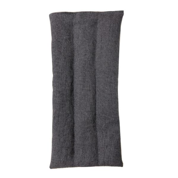 Haoa Barley Rice Stone Eye Pillow, Medium Size, 6.3 oz (180 g), Far Infrared, Microwave, Made in Japan, Washable and Reusable (Dark Gray)