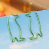 Penguin-Shaped Paper Clips, 20 Pack, Large Metal Clips for Documents, Green