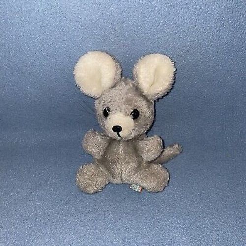 VTG 1978 R Dakin Mouse Plush Stuffed Animal Whiskers 7” San Francisco Grey Gray