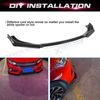 Carbon Black&White Double Layer Front Bumper Lip Winglet Spoiler For Volkswagen