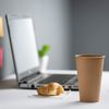 Comfy Package [12 oz. - 100 Pack Kraft Paper Hot Coffee Cups- Unbleached
