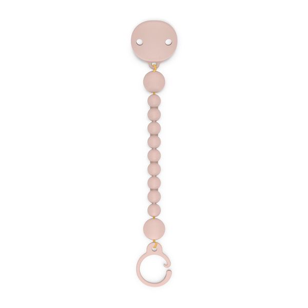 Suavinex Color Essence Silicone Baby Pacifier Clip, Single Piece 100% Soft Silicone Chain, Baby Accessories, Baby Essentials, Designed in Spain, Marshmallow Nude