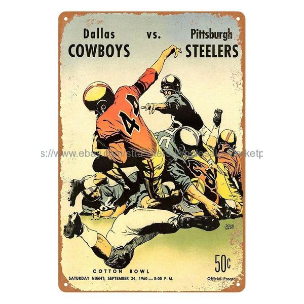  vs  American football 1960 Program metal tin