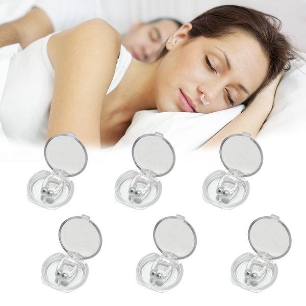 Anti Snore Devices, 6 PCS Magnetic Anti Snoring Nose Clip, Nasal Dilators Snore Stopper Snoring Relief for Better Sleep Quality, Sleeping Aid Relieve Snore for Men and Women