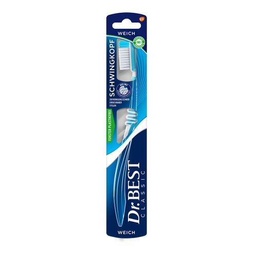 Dr.BEST Oscillating Head Toothbrush Soft (Pack of 1) for Cleaning Hard to Reach Areas