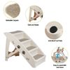 4 Non-slip Steps Dog Ladder Support Frame for High Bed Foldable Pet Stairs