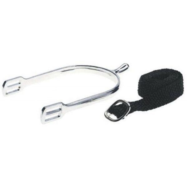 HKM Ladies spurs, 25mm length Silver/Black