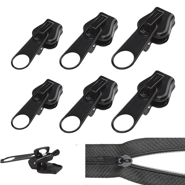 6 Pieces Zip Puller Replacement,Zip Repair,Zipper Pull Replacement,Replacement Zipper Pulls,for Repair Clothes,Jeans,Coats,Jacket,Backpack,Luggage.