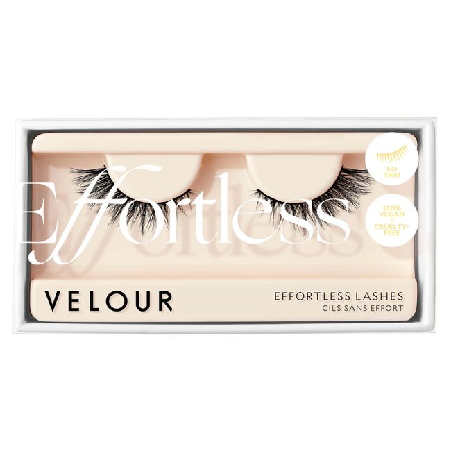 Velour Synthetic Effortless Eyelashes, No-Trim Strip False Lashes – Lightweight, Reusable, Natural, Luxurious Fake Lash Extensions - Long-Lasting - Wear up to 25 Times – 100% Vegan, Soft and Comfortable, All Eye Shapes