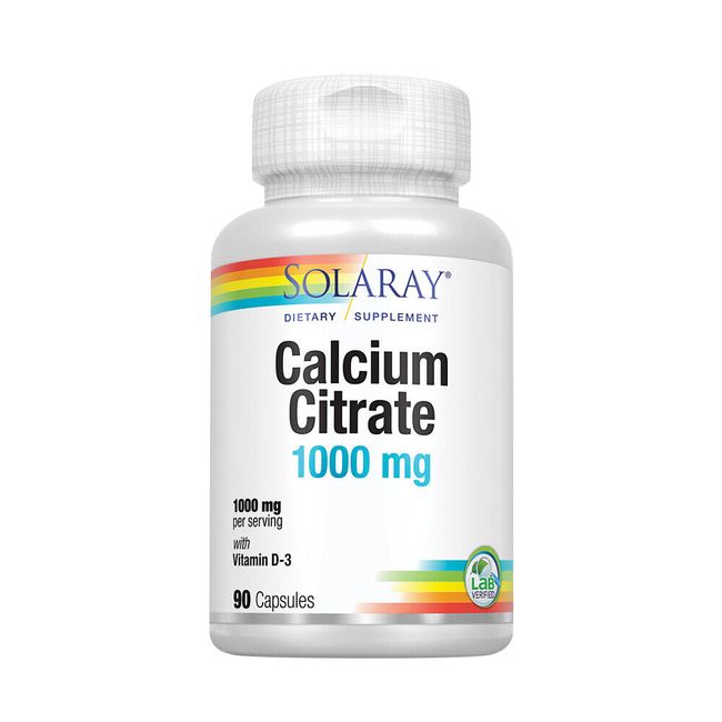 Solaray Calcium Citrate with Vitamin D-3 1000mg | 90 CT