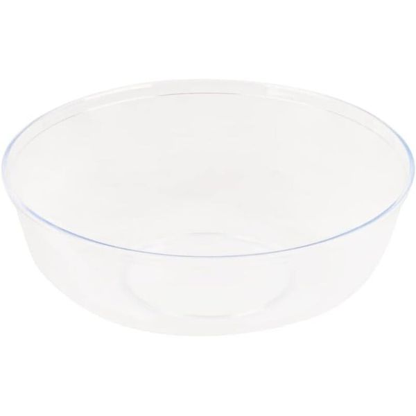 16oz Disposable Clear Round Plastic Salad, Soup Bowls 60pcs