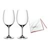 Riedel Vinum Cabernet Sauvignon Merlot Bordeaux Glass 2 Pack with Cloth