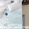 Cathay Home Single Flat Sheet, Queen (90" x 102"), Aqua