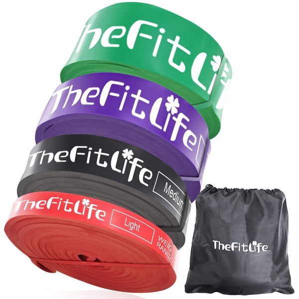 TheFitLife Resistance Bands (Training Tubes), Super Hard, Made with Natural Latex, Rubber Tubes, Great for Trainings, Judo, Baseball, Ballet Trainings, Yoga, Muscle Trainings, Stretching, Rehabilitations, Fitness Trainings, Rubber Training Tubes, 4 Tensio