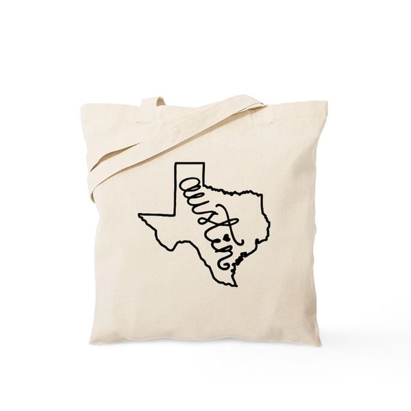 CafePress Austin Texas Tote Bag Natural Canvas Tote Bag, Reusable Shopping Bag