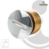 tecuro - Stopper 1/2 Male Thread with Chrome-Plated Cover, Material According to Drinking Water Regulation 50930-6
