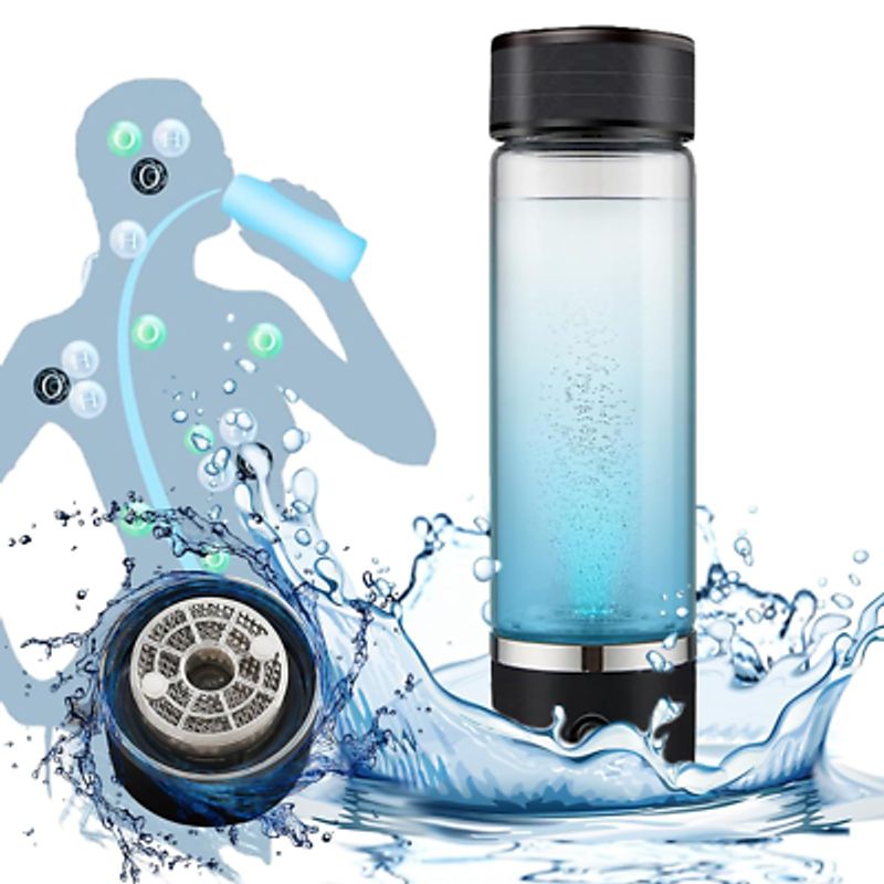 Hydrogen Water Bottle Generator Portable Rechargeable Aquahealth