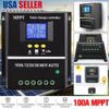 Dual USB 100A MPPT Solar Charge Controller 12V 24V 36V 48V PV Battery Regulator