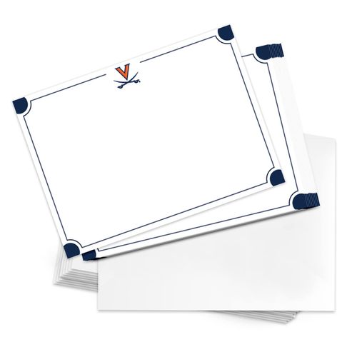 Desert Cactus University of Virginia Notecards 10 Pack Stationery Cardstock Cavaliers UVA Wahoos Includes Envelopes Memo Party Thank You (Notecard 4a)