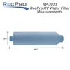 RecPro RV Water Filter with Optional Flexible Hose Protector (1 Pack)