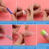 KINBOM 500pcs Clear Nail Tips Short Acrylic Fake Nails with Case Square Half Cover French Fake False Nails for Nail DIY Decoration at Home and Salon