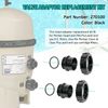 270100 Pool Valve Adaptor Replacement Kit Fit for Pentair Quad D.E. Filter Black