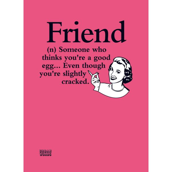 Urban Words Card - Friends Cracked