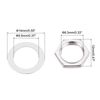 sourcing map 5 Set Guitar Nuts and Washers M9 Guitar Input Output Jack Socket Nuts Silver for Guitar Bass