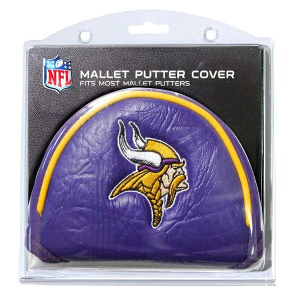 Team Golf NFL Minnesota Vikings Golf Mallet Putter Cover Golf Club Mallet Putter Headcover, Fits Most Mallet Putters, Scotty Cameron, Daddy Long Legs, Taylormade, Odyssey, Titleist, Ping, Callaway