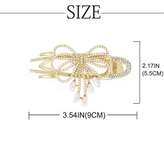 Big Large Pearls Hair Claw Large Size Hair Clip for Women Ladies