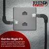rhinocables CAT5e Ethernet Patch Lead RJ45 Network Internet Cable Straight to Right Angle DOWN 90 Degree 1m