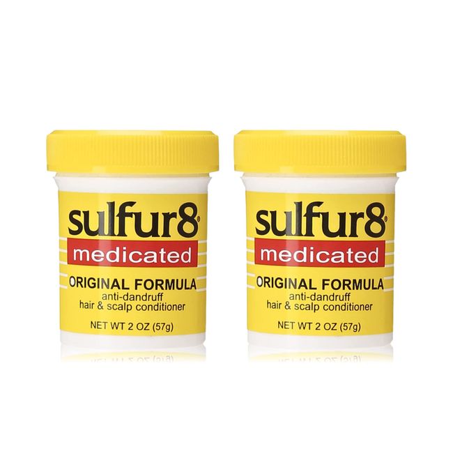 Sulfur 8 Medicated Original Formula Anti-Dandruff Hair and Scalp Conditioner, 2 Oz (Pack of 2)