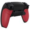 eXtremeRate Red Rubberized Grip Programable Rise Remap Kit for ps5 Controller BDM-030 040 050, Upgrade Board & Redesigned Black Back Shell & Back Buttons - Controller NOT Included