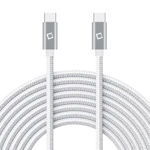 Dual USB-C/PD 60W Fast Charging Cord Compatible with HTC U Play 64GB Plus 5Gbps Data Transfer for Power Delivery Hi Capacity Charging (Black)