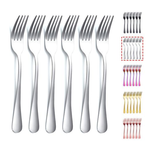 Kyraton Dinner Fork 6 Pieces, Stainless Steel 20.5cm Forks Silverware, Table Forks Set of 6
