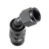 BLACK -6AN / 45° degree Hose End/PTFE/Swivel 6 AN Fitting -6