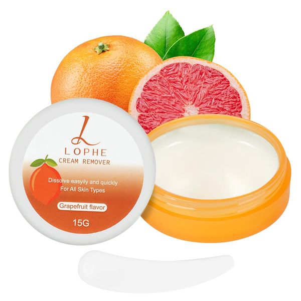 LOPHE Wimpernkleber Entferner Cream, Cleansing Balm, Eyelash Glue Remover, Anti Irritazione und Sicher, Geeignet für Augen, Make-up, 15g(Limettenduft)