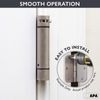 Self Closing Door Hinges, 2 Pack, Satin Nickel - 4x4 Inch Interior Spring Hinges