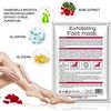 3 Pack Foot Peel Mask,Exfoliating Foot Socks Calluses Remover Dead Skin, Aloe Moisturizing Feet Peeling Mask for Dry Skin,Cracked Heels,Foot SPA Socks for Women and Men (Rose)