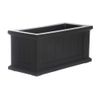 Mayne Cape Cod 24x11 Weatherproof Coastal Plastic Planter in Black