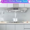 30 inch Range Hood Wall Mounted 350 CFM Touch Control Vented LED Lights Kitchen
