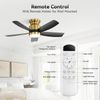 42" Low Profile Ceiling Fan with Light Remote Out/Indoor Flush Mount Ceiling Fan